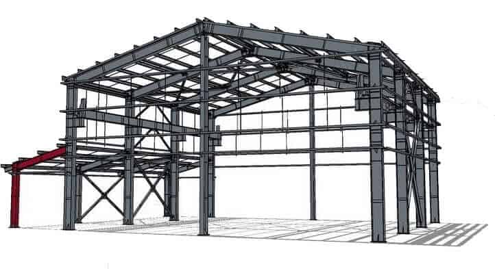 Steel structure design drawing